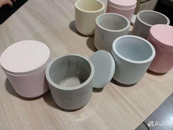 Баночки для свечей гипс