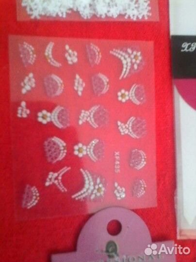 Nails акриловые краски, узоры, трафарет, образцы