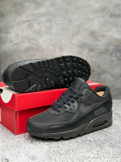 Кроссовки Nike Air Max 90 черные арт:342