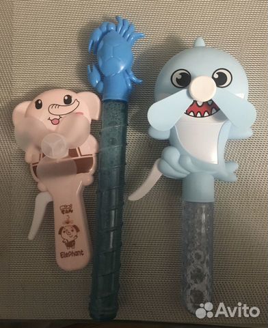 Ручной вентилятор и мыльные пузыри 3 шт