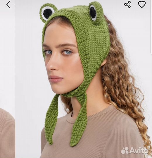 Шапка лягушка