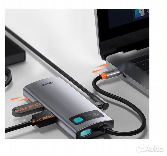 HUB USB-концентратор Baseus 4-in-1 Новый