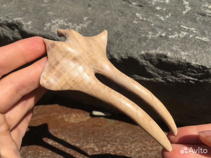 Заколка для волос из дерева ручной работы