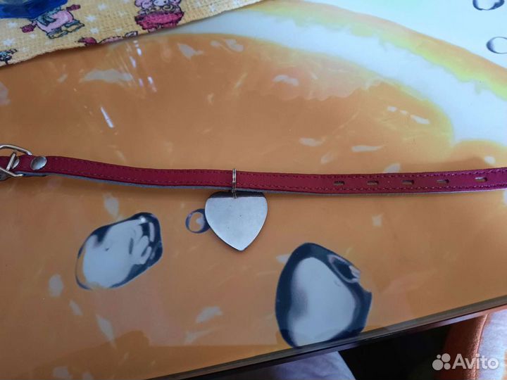 Ошейник новый кожаный