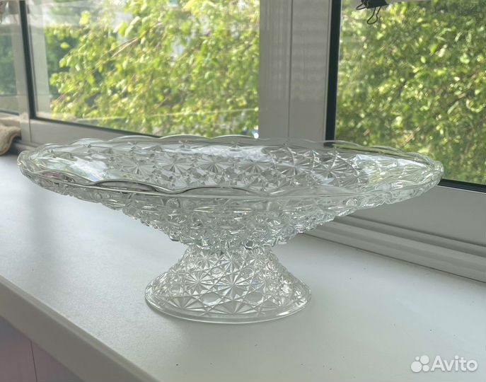 Ваза для фруктов хрусталь
