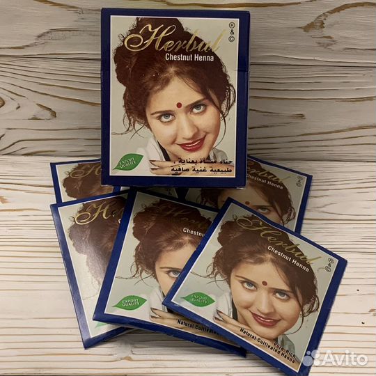 Хна для волос Каштан Chestnut Herbul Henna, 60 гр