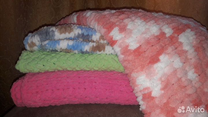 Плед детский вязаный ручная работа