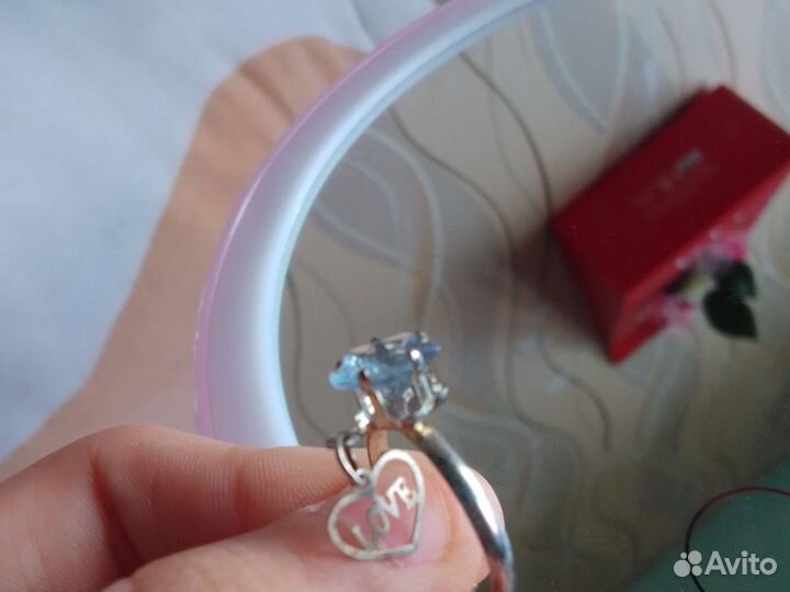 Кольцо детское голубенькое