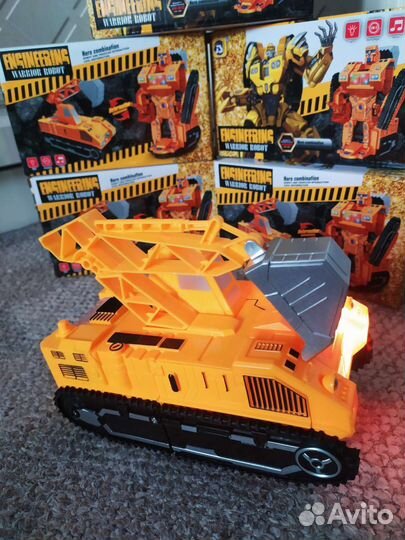 Робот трансформер экскаватор 2 в 1