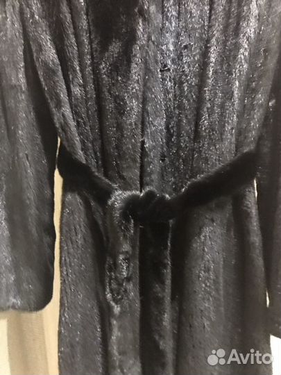 Шуба норковая с капюшоном