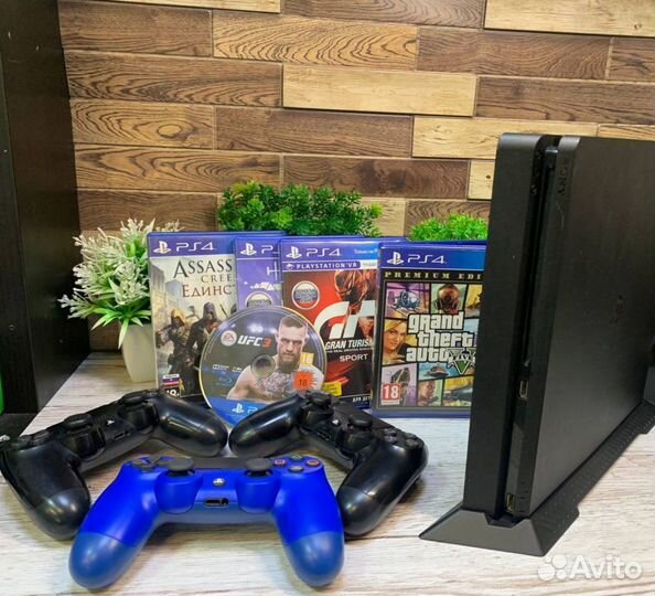 Sony playstation 4 slim 500gb с играми