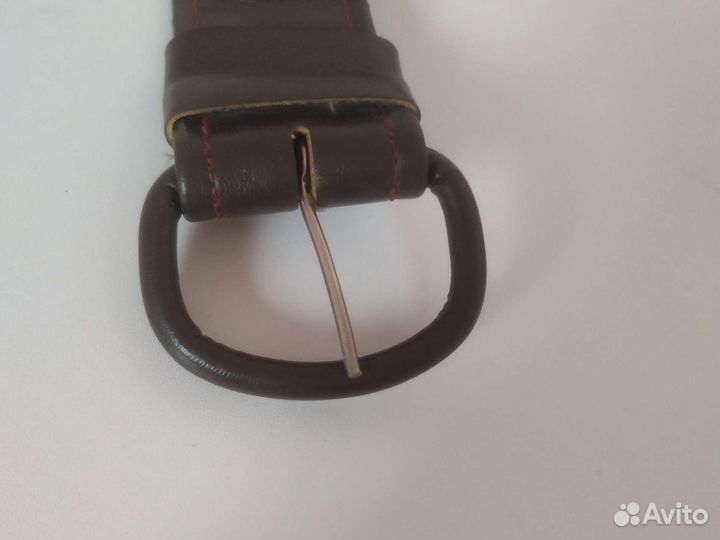 Новый кожаный ремень коричневый XXll Олимпиада