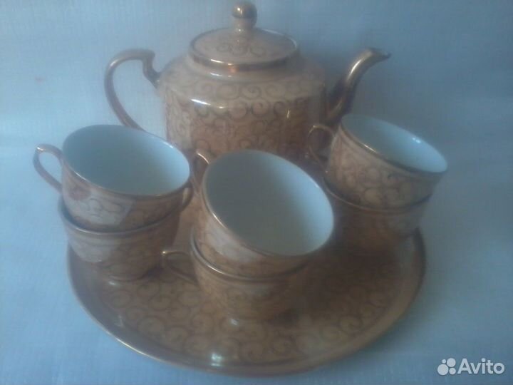 Сервиз чайный, антикварный, фарфоровый, Китай