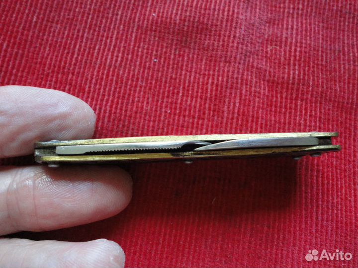 Нож складной сувенирный Узоры с чехлом. СССР