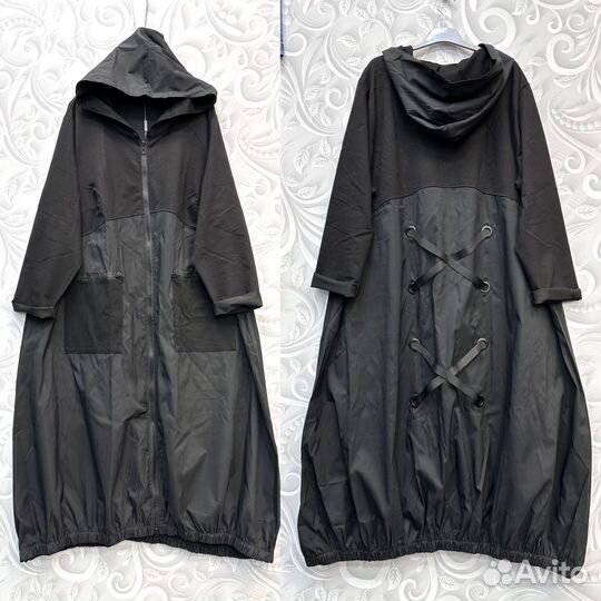 Крутой плащ/кардиган бохо р.60-64