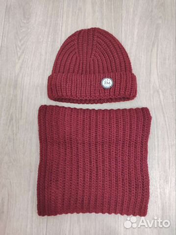 Комплект шапка и снуд женский