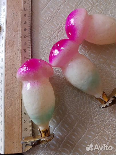 Ёлочная игрушка стекло прищепка