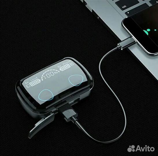 Беспроводные наушники повербанк