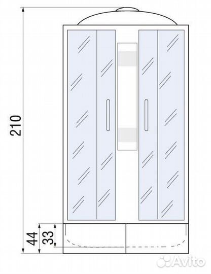 Душевая кабина River Nara 120/80/44 MT L