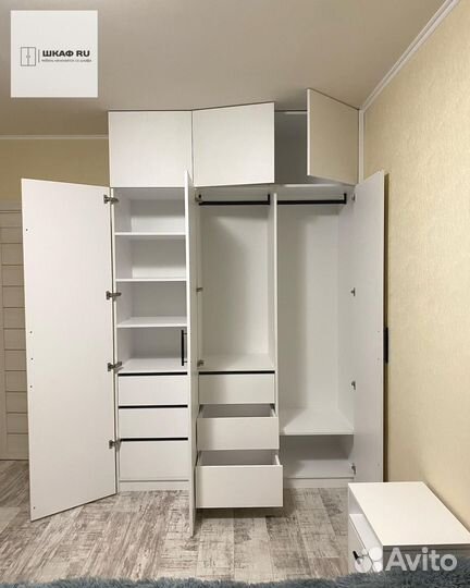 Шкаф распашной с фрезеровкой