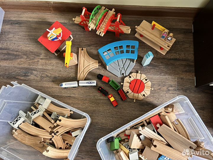 Деревянная желещная дорога IKEA (весь комплект)