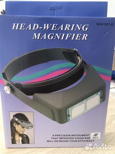 Бинокулярная лупа очки, со стеклянными линзами