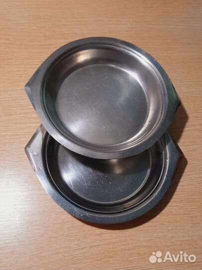 Тарелки из нержавейки СССР. Пара