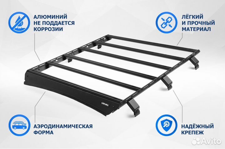Багажник на крышу Нива 4х4 (3 двери)
