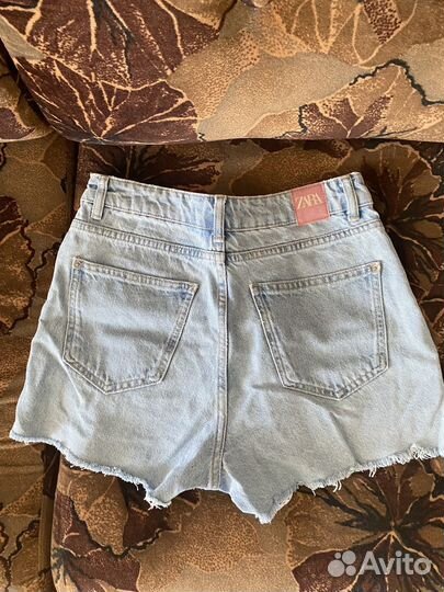 Юбка шорты zara джинсовые