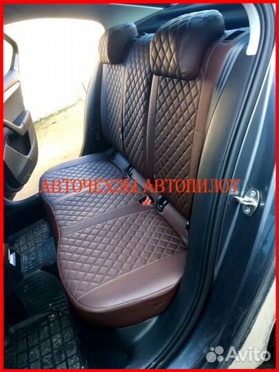 Чехлы Автопилот Skoda Octavia A7 из экокожи Ромб