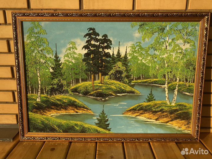 Картина с натуральными камнями