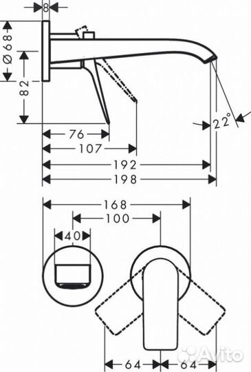 Смеситель для раковины Hansgrohe Vivenis 75050670