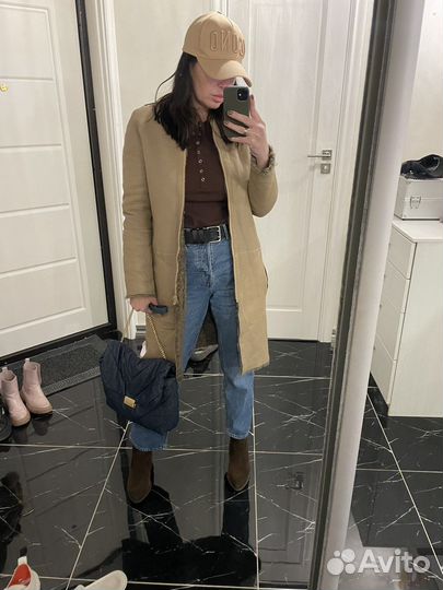 Дубленка двустороння тедди schaf mantel Celine орг