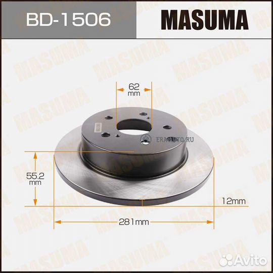 Masuma BD-1506 Диск торм. задн