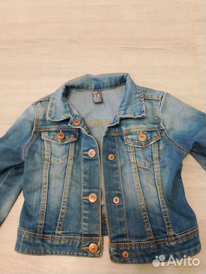 Джинсовая куртка zara для девочки 98