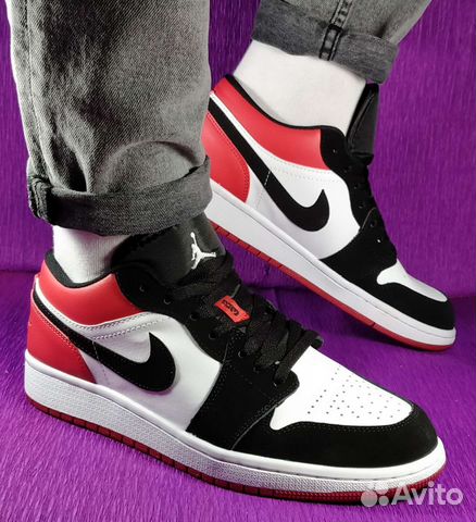 Кроссовки Air Jordan 1 Low Black Toe