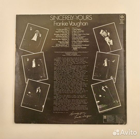 LP Frankie Vaughan – Sincerely Yours / UK 1975