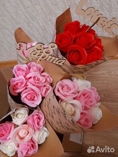 Мыльные розы букеты