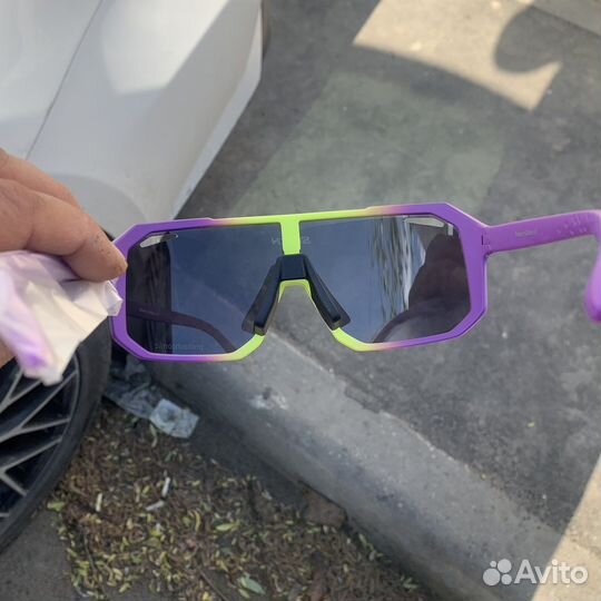 Велоочки Scvcn. Желто -Фиолетовые Верхний обдув