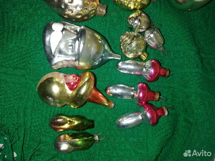 Елочные игрушки СССР стекло