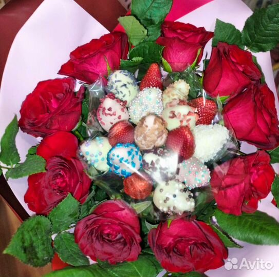 Букет клубника в шоколаде 2 часа