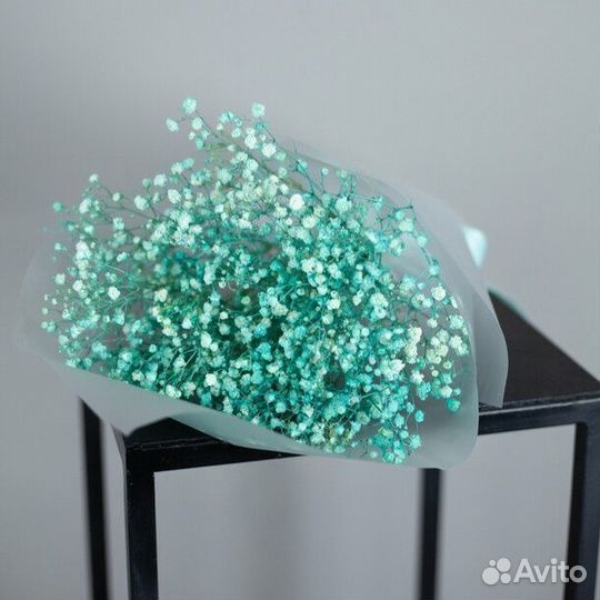 Букет из 5 голубых гипсофил