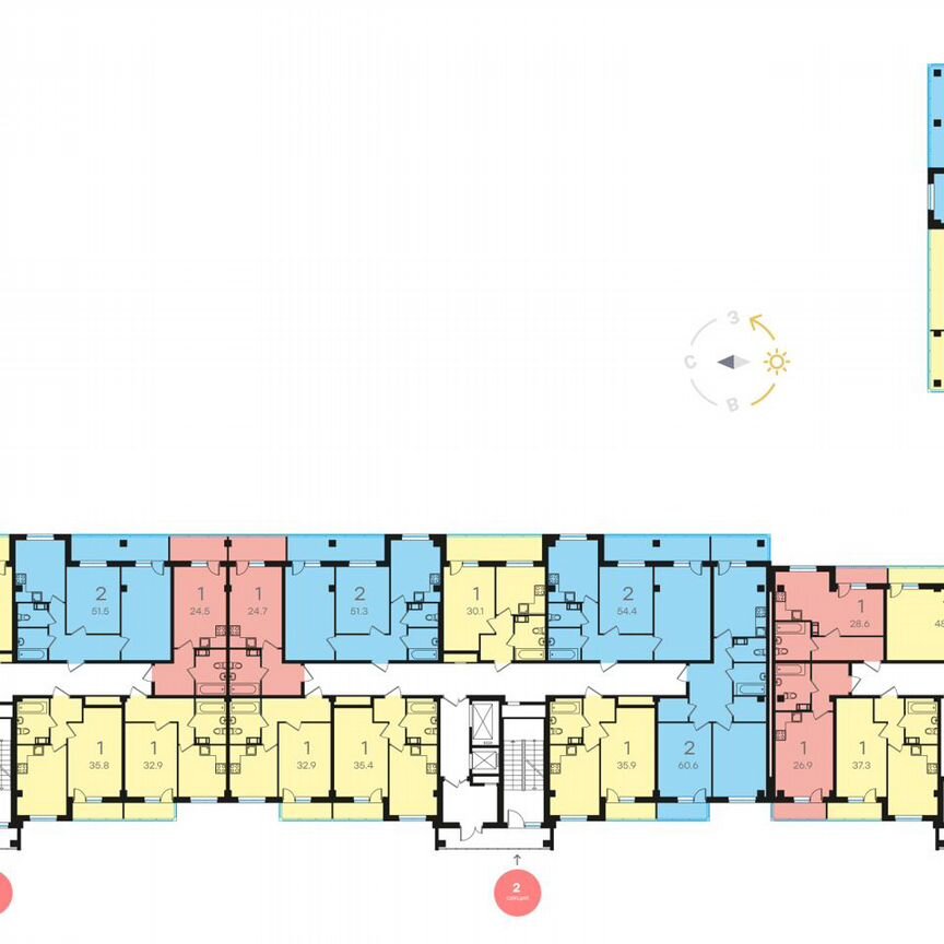 1-к. квартира, 42 м², 13/15 эт.