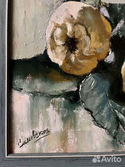Картина маслом Натюрморт с айвой