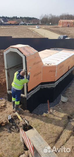 Изготовление бетонных погребов, установка