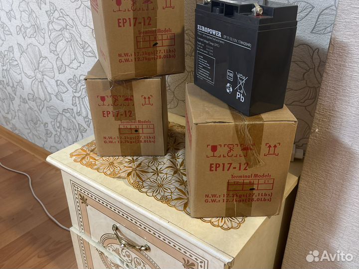 Аккумулятор 12в 17ач