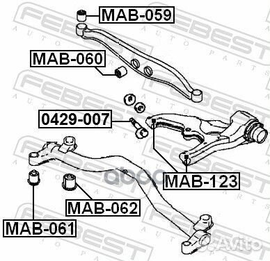 Сайлентблок MAB-123 MAB-123 Febest