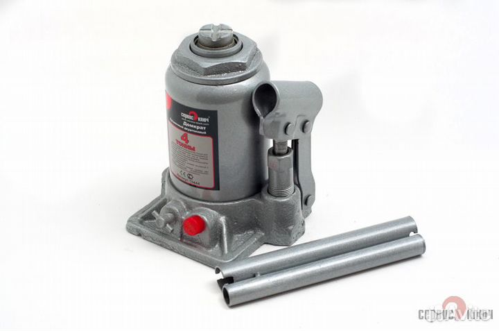 Домкрат 4т. бутылочный двухштоковый высота 1603