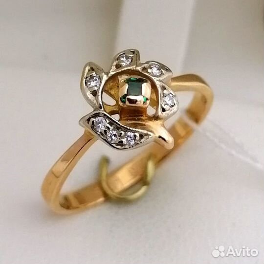 Кольцо / размер 16 / 2,14г / Золото585 / бриллианты