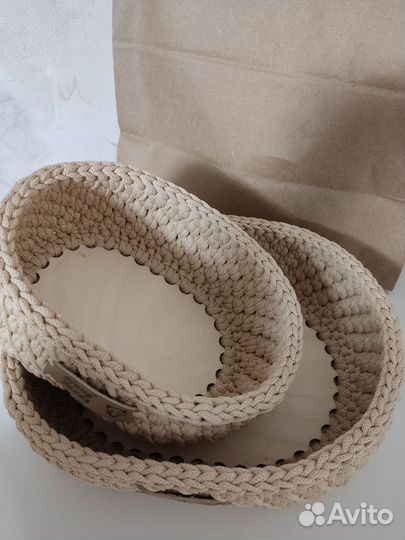 Вязанные корзины